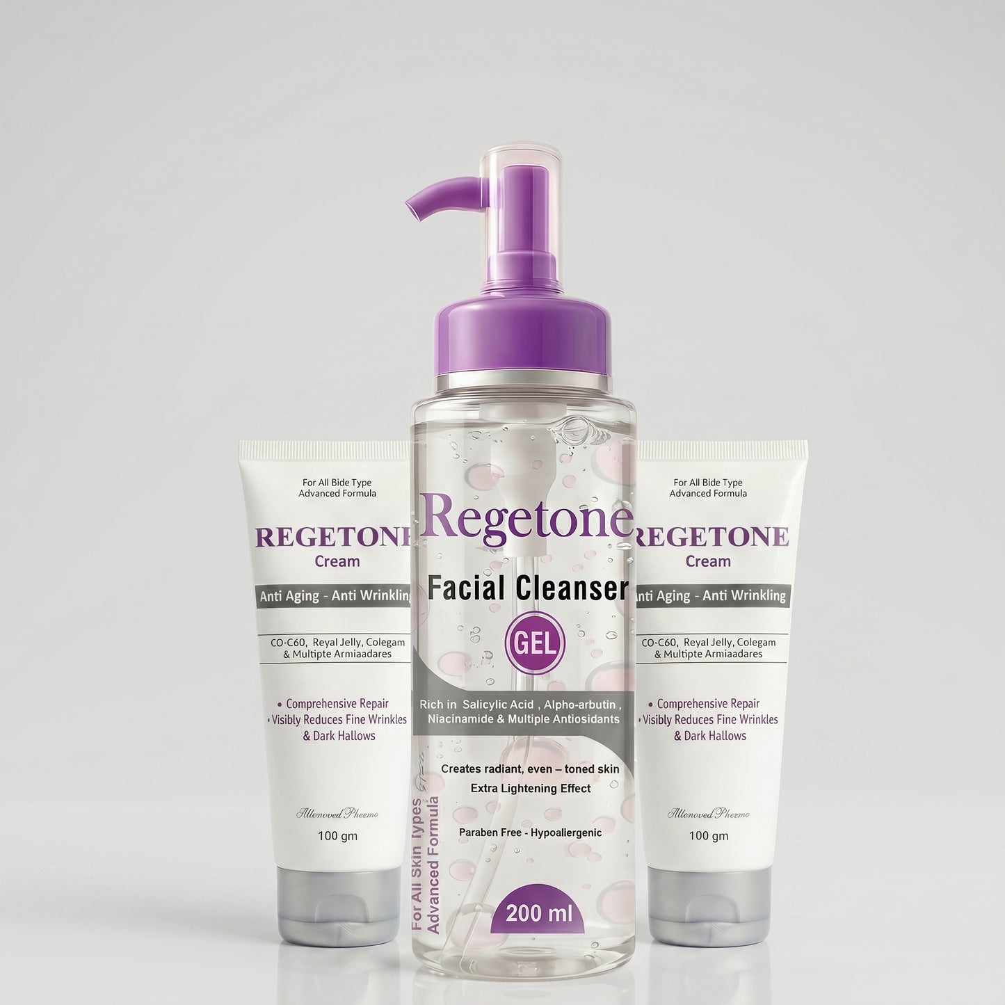 Facial Cleanser +Cream 1+1 Bundle